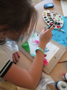 Atelier avec les enfants hospitalisés