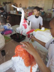 Séance d'art plastique à l'école