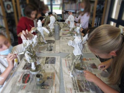 Groupe d'enfant à la médiathèque de Gleizé