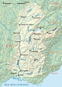 Le parcours du Rhône - Carte