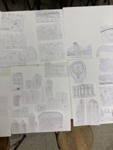 Dessins de bâtiments à Lyon