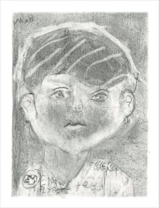Portrait d'enfant au crayon
