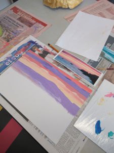 Atelier peinture avec les enfants hospitalisés