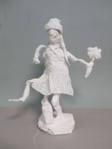 Statuette en bandes plâtrées