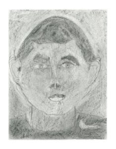 Auto portrait au crayon à papier