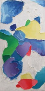 Oeuvre abstraite peinte par les enfants