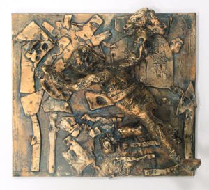 Bas-relief imitation bronze