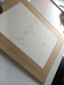 Autoportrait au crayon à papier