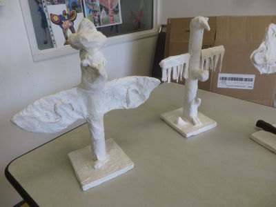 Les sculptures réalisées par les enfants