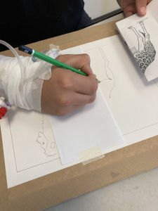 Atelier artistique avec les enfants hospitalisés