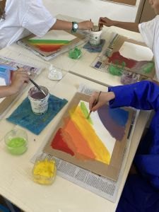 Peinture libre pour la réalisation des fonds colorés