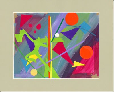 Peinture collage sur le thème des JO