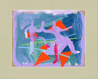 Peinture/collage réalisée par un enfant