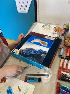 Peinture du cadre