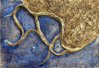 Composition abstraite et dorure