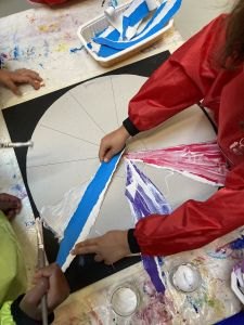 Collage des bandes de couleur