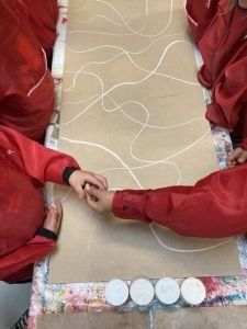 Jeu collectif de lignes aléatoires