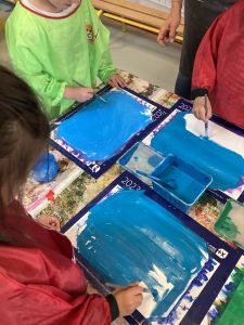 Peindre avec des camaïeux de bleus