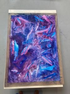 Première étape du tableau violet