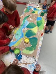 Travail collectif autour de la couleur verte
