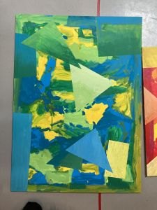Le tableau vert avant les pochoirs