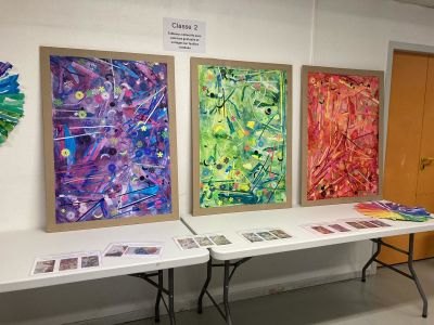 Exposition des 3 grands tableaux en fin d'année