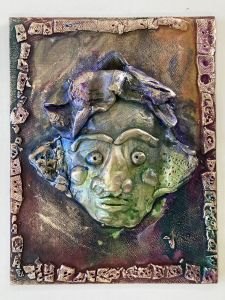 Terre cuite et encres acryliques Anse 2024