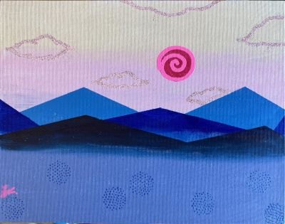 Créer un paysage avec des pochoirs