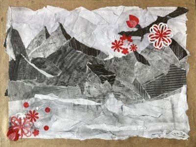 Petit tableau inspiré des estampes japonaises
