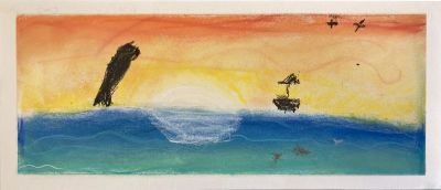 Tableau représentant un coucher de soleil
