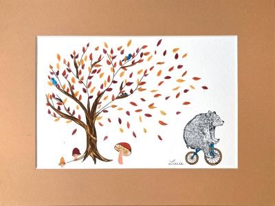 Dessiner un arbre avec des encres de couleur