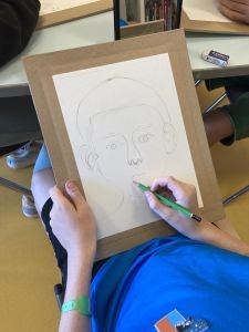 Dessiner son portrait devant un miroir