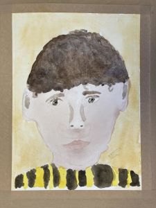 Autoportrait peint par un enfant