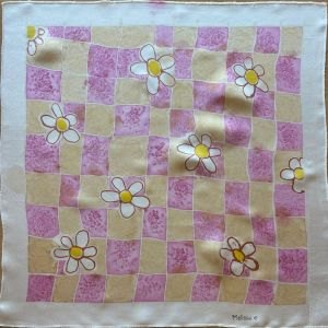 Le carré de soie peinte de Mélissa 14 ans