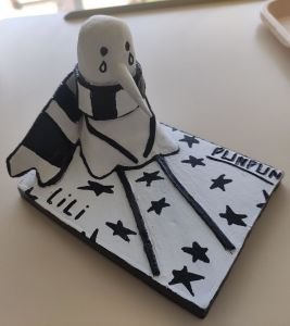 Le personnage Punpun mis en peinture