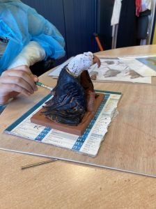 Aigle modelé par un enfant