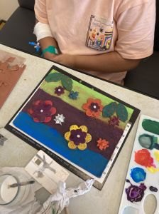 Créations artistiques avec les enfants hospitalisés