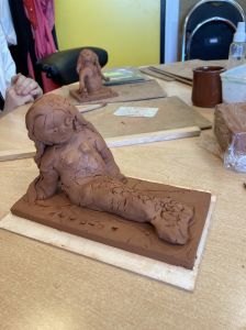 Figurine de Petite sirène en argile