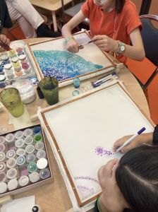 Peinture au feutre et au sel