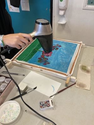 Séchage de la peinture