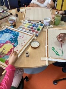 Carré de soie peinte - Lyon