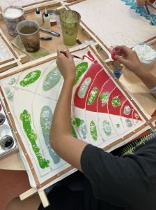 Création de motifs sur un foulard