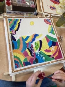 Interprétation d'un paysage en couleur