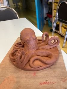 Le modelage de poulpe réalisé par Camille