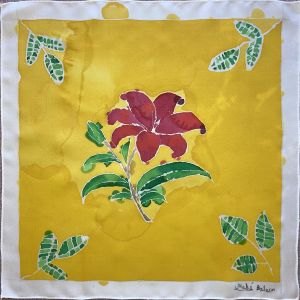 Le carré de soie peint pr Mahé