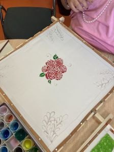 Décor de roses rouges