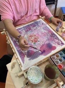 Dégradés de roses et de violets