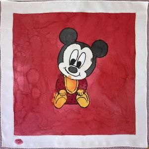 Le foulard peint par Assya 10 ans