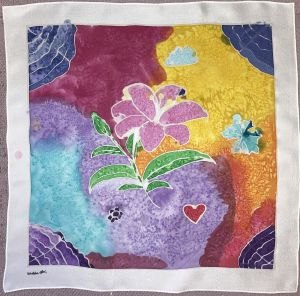 Foulards peints par les enfants