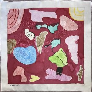 Le carré de soie peint par Hasadia 8 ans